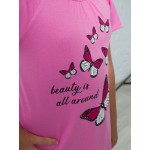 С-808/Сорочка детская розовые бабочки