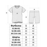 Костюм для мальчика футболка шорты КМ-1407 детский голубой-смайл