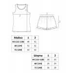 Комплект летний майка и шорты для девочки КП-1214 подростковый-бирюзовый-зай
