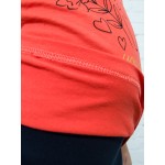 Костюм летний с бриджами для девочки КМ-1432 оранжевый зай
