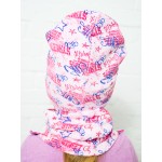 КМ-1421 Шапка+шарф детская розовый-звезды