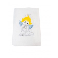 полотенце крестильное с вышивкой 90*90 см ангел